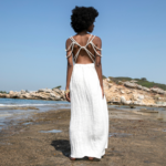 WHITE BRAIDED MAXI DRESS - Image 2
