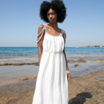 WHITE BRAIDED MAXI DRESS - Image 4
