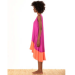 PINK ASYMMETRIC MIDI DRESS - Image 3