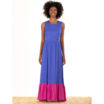 COLOR BLOCK OPEN BACK MAXI DRESS - Image 2