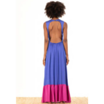 COLOR BLOCK OPEN BACK MAXI DRESS - Image 3