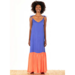 BLUE & ORANGE MAXI DRESS