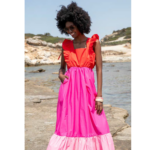 PINK & RED MAXI DRESS