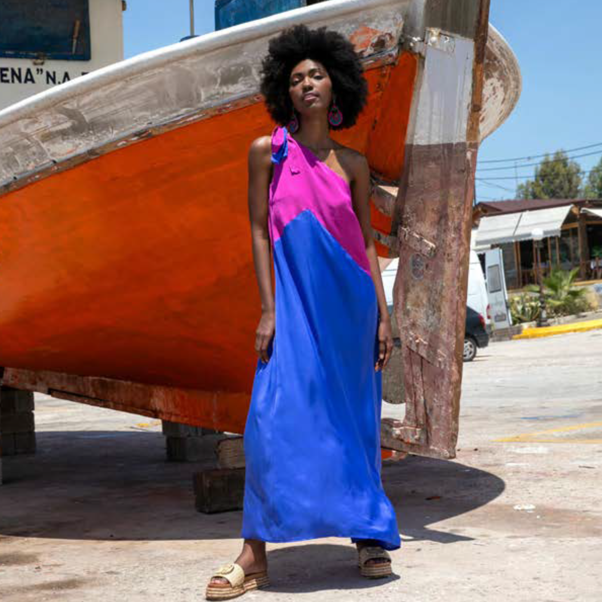 38 ONE SHOULDER MAXI DRESS - Image 1