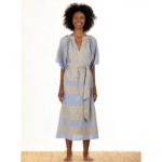BLUE ETHNIC MIDI DRESS - Image 2