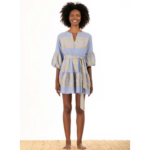 BLUE ETHNIC MINI DRESS