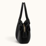 BLACK PLEATED HANDBAG - Image 2