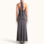 GREY - SCARF DETAIL MAXI DRESS - Image 2