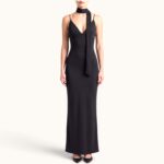 BLACK - SCARF DETAIL MAXI DRESS