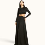 BLACK - GOLD DETAIL MAXI DRESS
