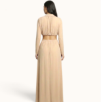 BEIGE - GOLD DETAIL MAXI DRESS - Image 2