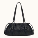BLACK RUCHED BAG
