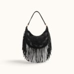 BLACK FRINGE PAISLEY BAG