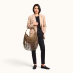 BEIGE FRINGE PAISLEY BAG - Image 3