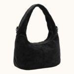BLACK STUDDED SUEDE BAG - Image 2