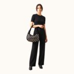 BLACK STUDDED SUEDE BAG - Image 3