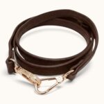 DARK BROWN PLEATED HANDBAG - Image 2