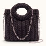BLACK BRAIDED HANDLE BAG - Image 3