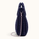NAVY BRAIDED HANDLE BAG - Image 2