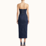 DENIM STRAPLESS MIDI DRESS - Image 2
