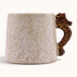 BEIGE SEAHORSE VINTAGE MUG