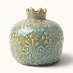 TURQOISE CERAMIC POMEGRANTE BIG