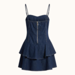 DENIM FITTED MINI DRESS - Image 2