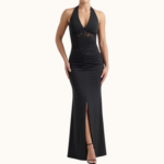 BLACK LACE MAXI DRESS