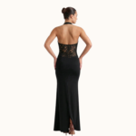 BLACK LACE MAXI DRESS - Image 2