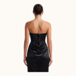 BLACK STRAPLESS MAXI DRESS - Image 2