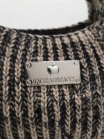 BLACK & CREAM KNITTED BAG - Image 4