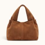 SUEDE SHOULDER BAG BROWN