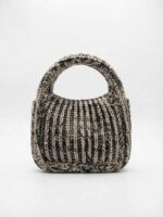 BLACK & CREAM KNITTED BAG - Image 3