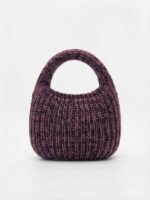 PINK & BLACK KNITTED BAG - Image 3
