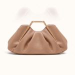PLEATED FRAME BAG BEIGE