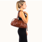 BROWN RUCHED BAG - Image 2