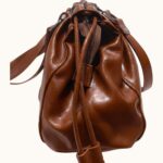 BROWN RUCHED BAG - Image 3
