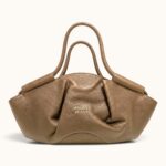 BEIGE PLEATED HANDBAG